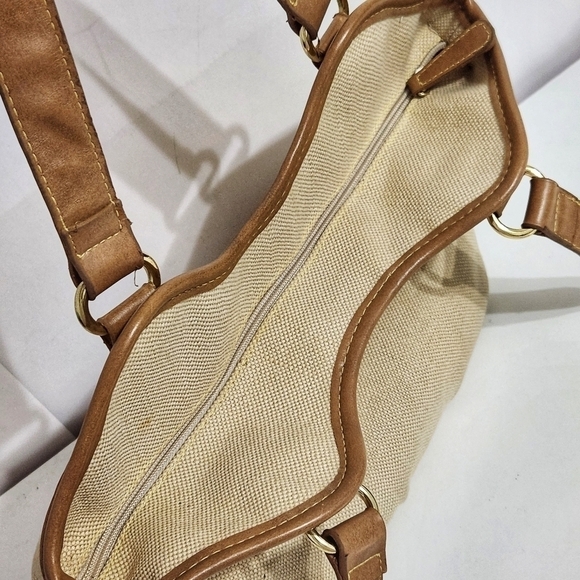 VINTAGE Linen Sequin Shoulder Bag - Picture 11 of 13